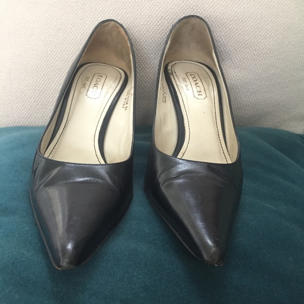 COACH kitten heels business look short pointy toe made in Italy